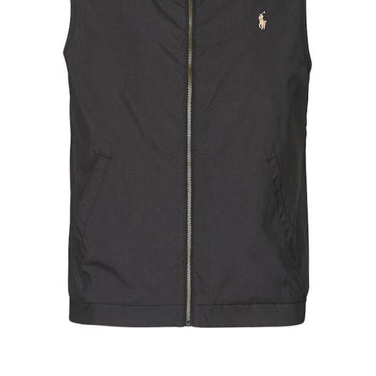Polo Ralph Lauren Stand Collar Zipper Sleeveless Solid Vest Men Vest Black 710777340-006