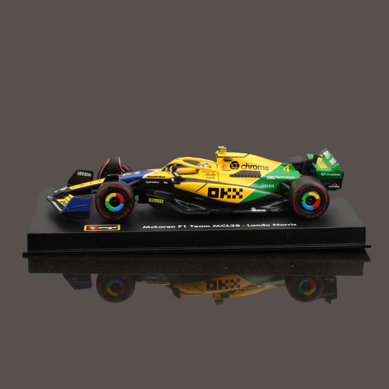 Ббураго 1:43 McLaren MCL38 2024 Гонка Формулы-1 Монако Модель сплавной машины