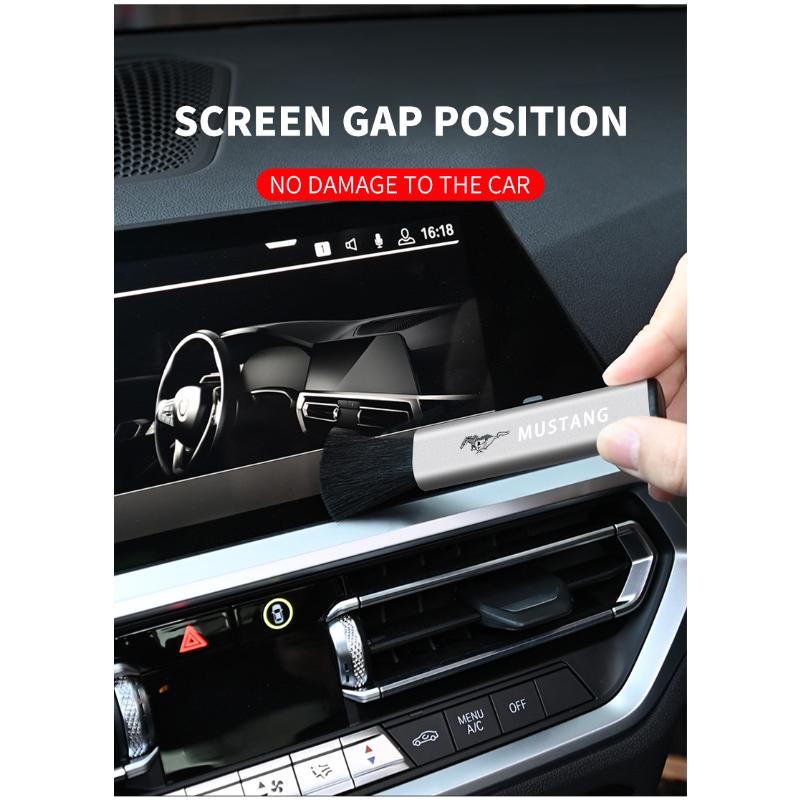 Щетка для чистки салона автомобиля Телескопическая Маленькая Мягкая Щетка Аксессуары Для Ford Mustang 2005 2006 2007 2008 2009 2016 2017 GT Гитара Пикгард Элеонор