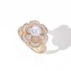 INS Style Oil Dropped Flower Rings, Fashion Versatile Minimalist Pearl Open Adjustable Hand Jewelry