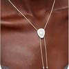 Women's New Copper Plated 14k Gold Box Chain Trendy Necklace Cowboy Cool Design Adjustable Stretch Light Luxury Non-fading Style