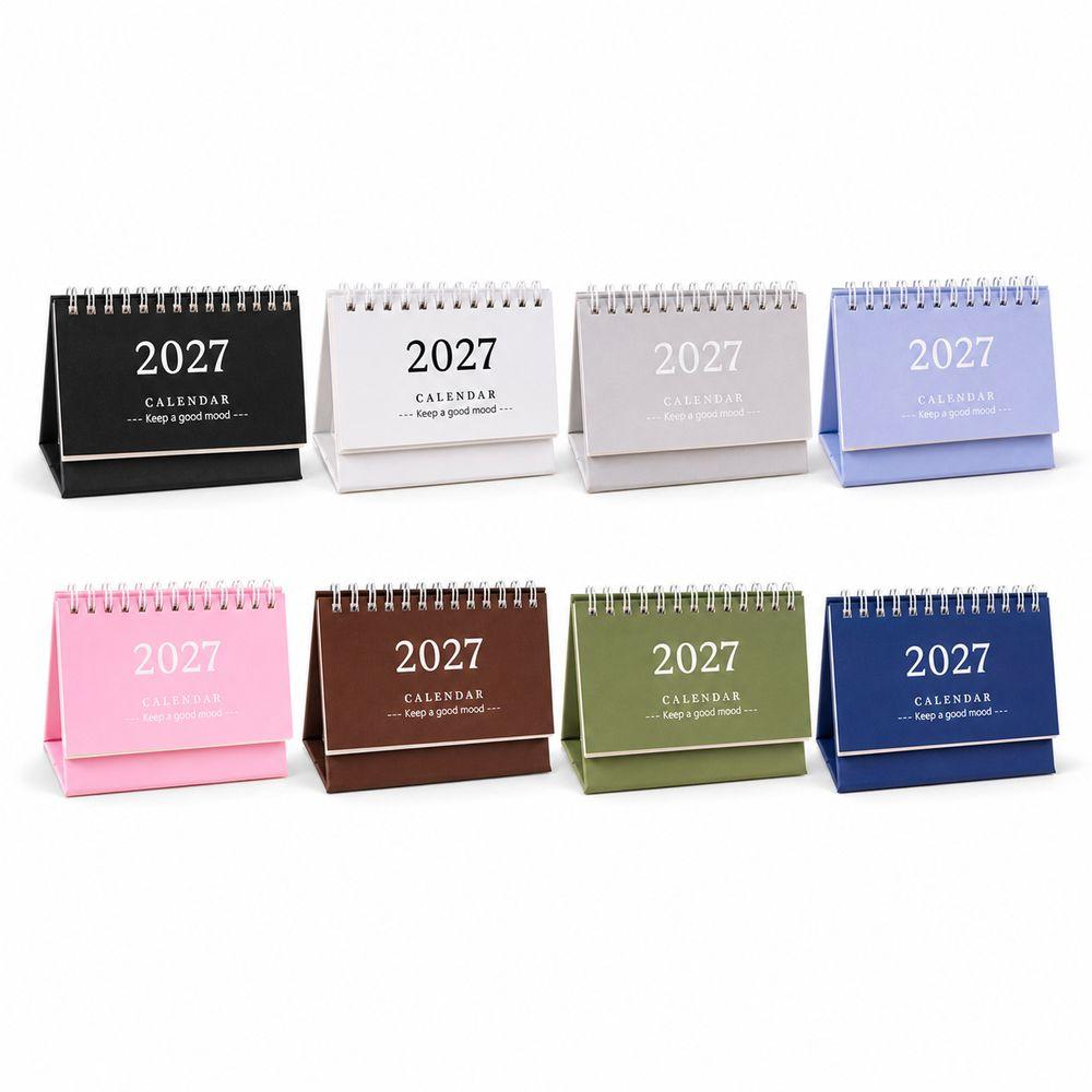 Mini Standing Calendar Coil Flip Calendar New 2027 Desk Calendar Desk Planning