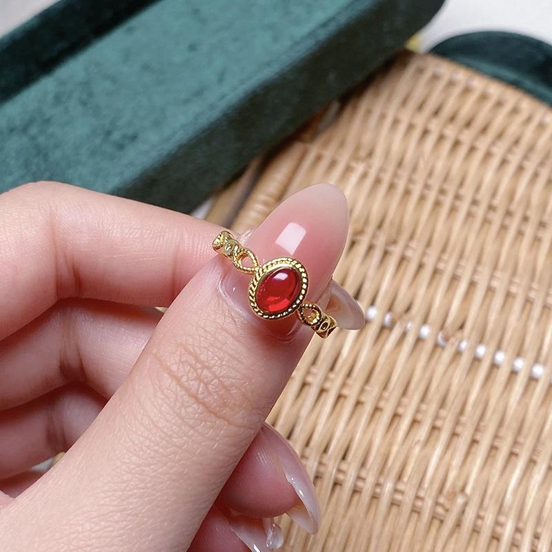 Кольцо с узором «Золотая эмаль, капля масла», Женское средневековое изысканное кольцо на указательный палец высокого класса, Модное кольцо в придворном стиле, Кольцо частичного богатства