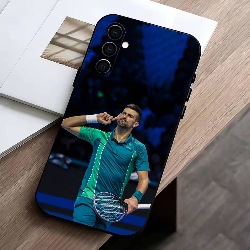 GOAT-Novak Djokovic Phone Case For Samsung Galaxy A73,A72,A71,A70,A53,A52,A51,Soft Silicone Black Cover