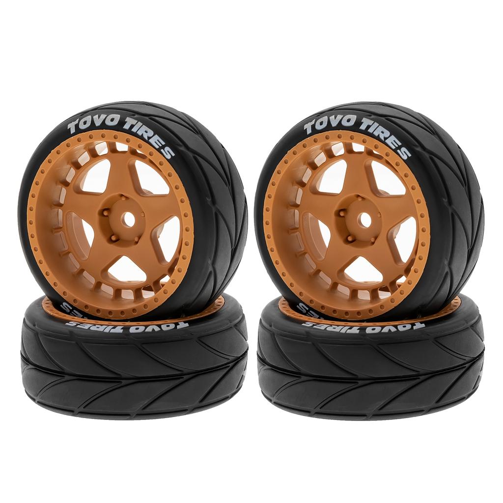 Remote Control Off Road Car Tires 66*46*26mm 4pcs Replacement for TAMIYA TT02 XV01 HSP 94123 HPI KYOSHO WLtoys 1 10