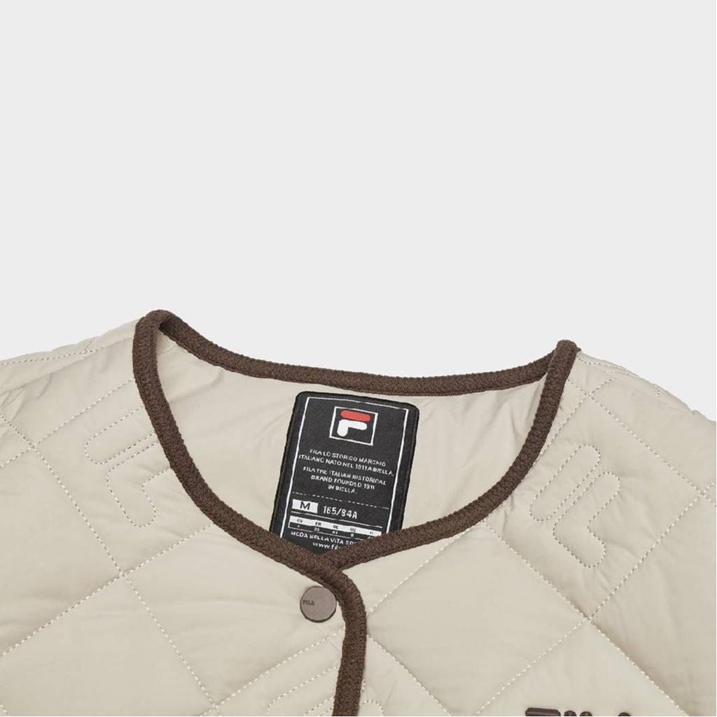 Fila Модная повседневная теплая свободная хлопковая куртка из серии Heritage Женские куртки Изначально-желтый F11W518902F-LK