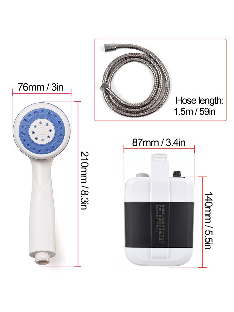 Портативный кемпинговый душ, уличный USB-перезаряжаемый электрический насос для душа для кемпинга, мойки автомобилей, садоводства, чистки домашних животных