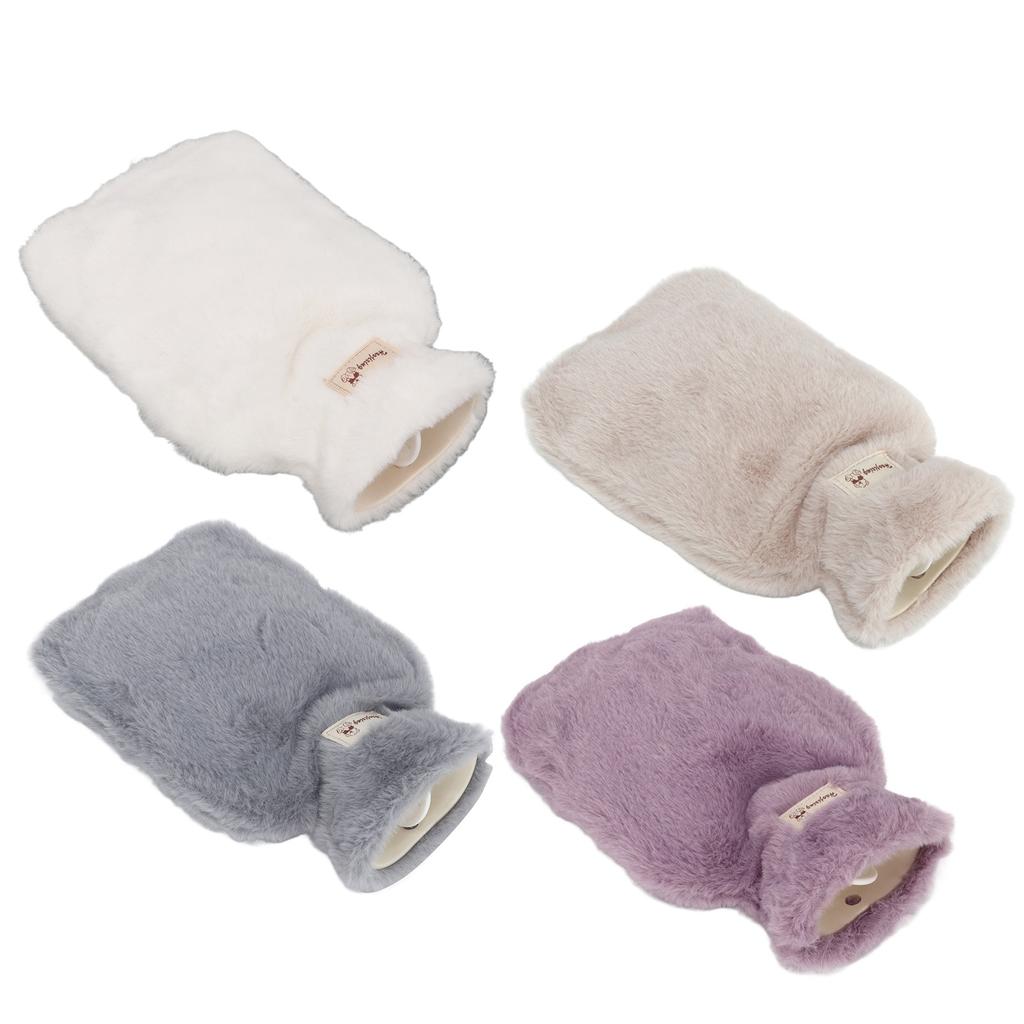 Мягкая грелка 1000 мл с широким горлом и нескользящей текстурой, теплая грелка с моющейся мягкой подкладкой