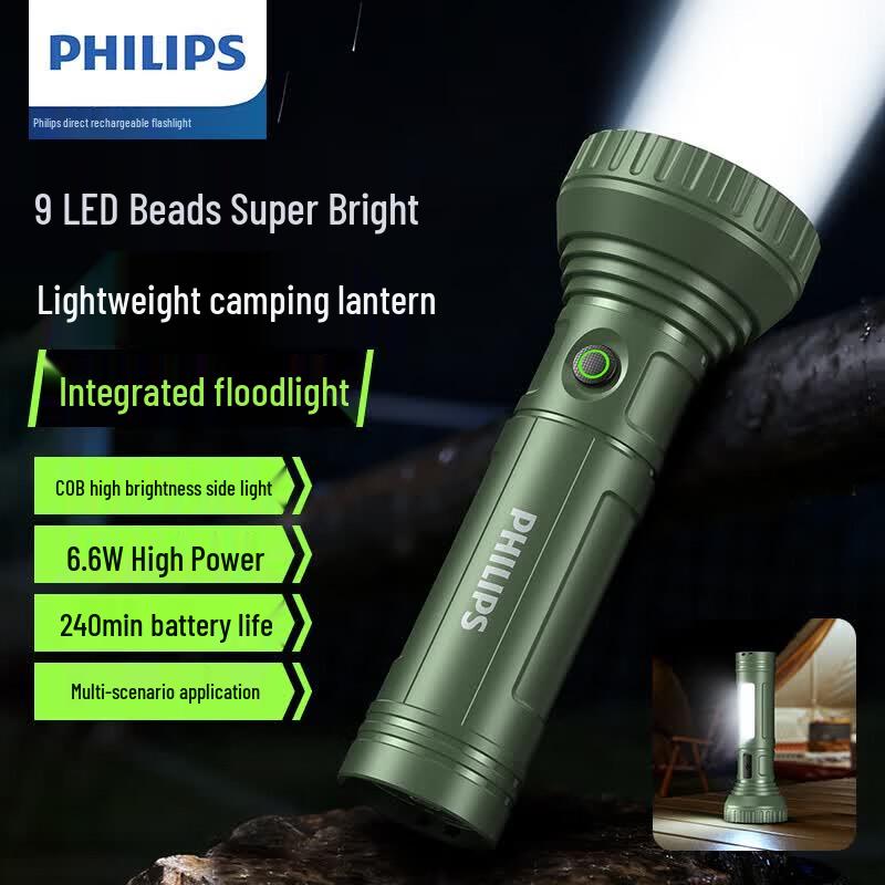 Philips SFL1252GR Ultra-Bright Zoom Flashlight