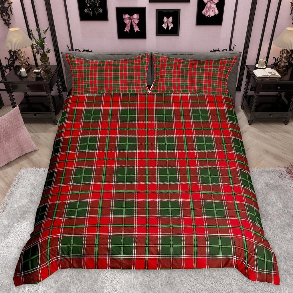 Comforter Homewish Colorful Plaid Modern Minimalist Set Geometric Checkered Bedding Set