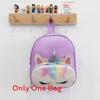 Fashion Unicorn Print Sequins Cartoon Kids School Backpack With Curved Straps