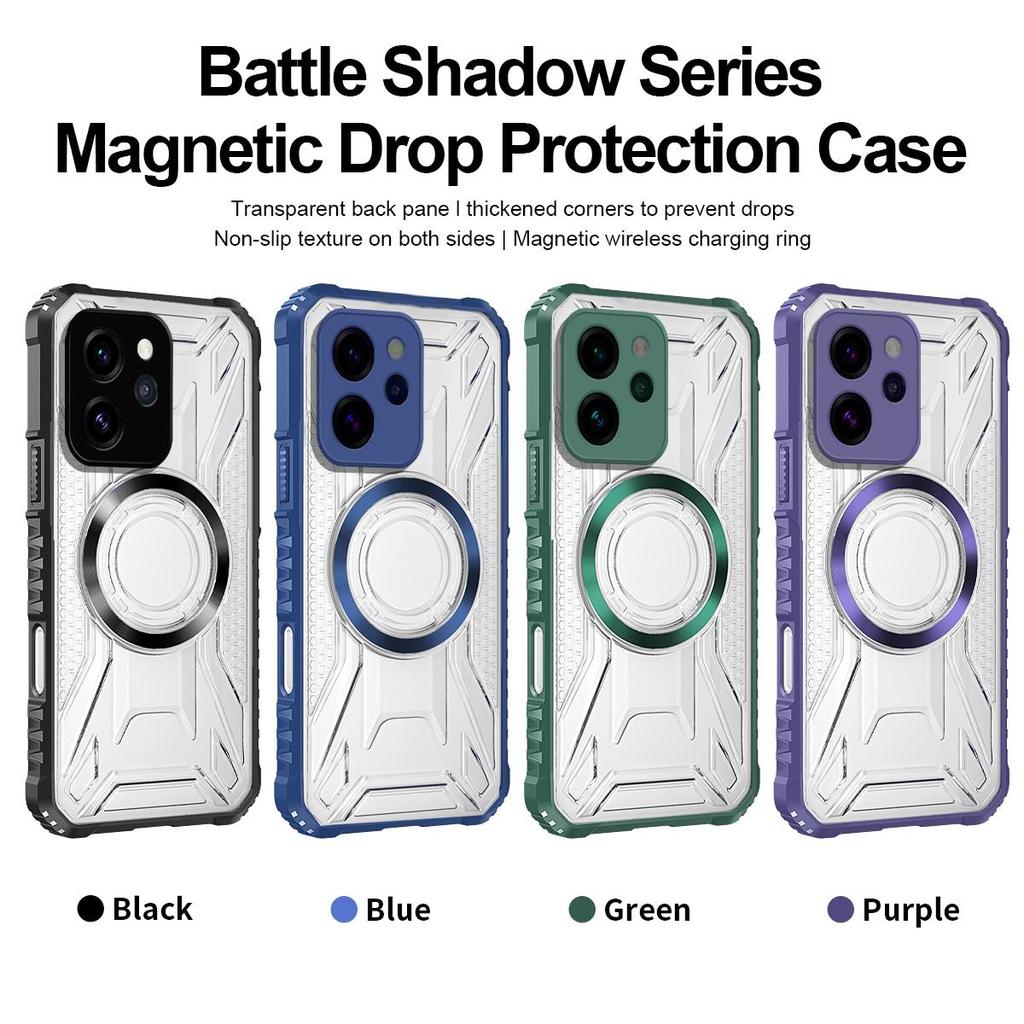 Чехол для телефона серии Battle Shadow для OPPO Reno15 Pro Max 5G, Reno15 Pro 5G, противоударный, защитный от падений