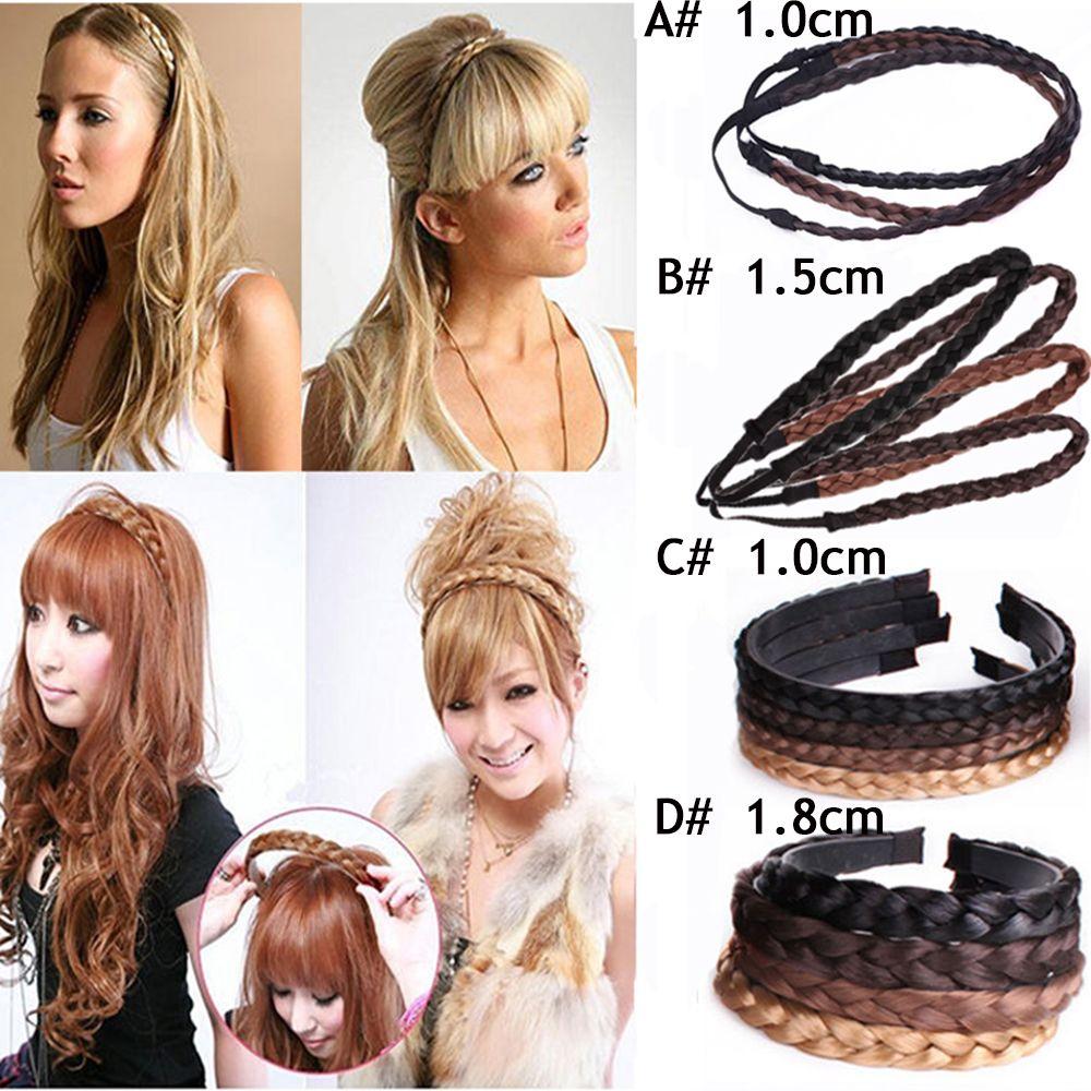Elastic Hair Accessories Headwear Twisted Wig Headband Synthetic Wig Hair Bands Braided Headband