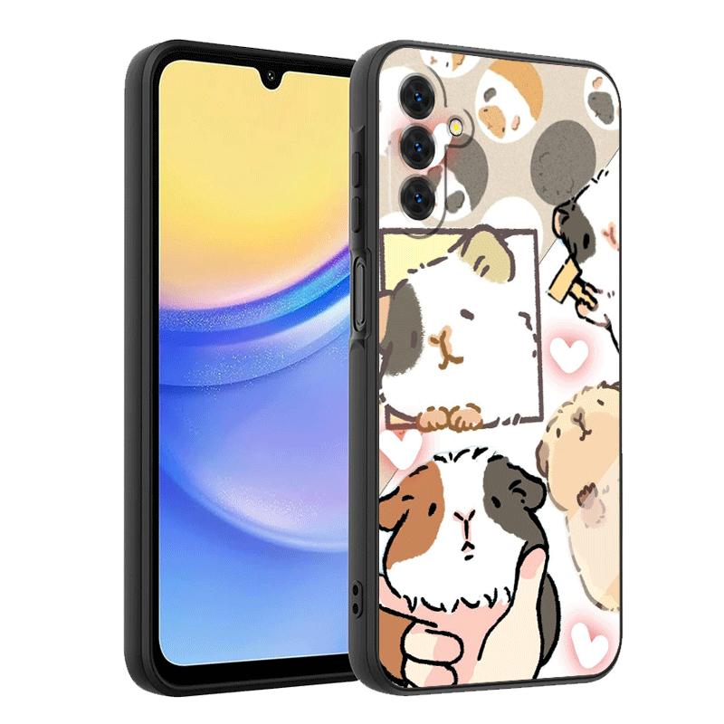 Cartoon Cute Hamster Soft Phone Case for Samsung A17 A37 A57 A16 A26 A36 A56 A15 A25 A35 A55 A14 A24 A34 A54 A13 A23 A33 A53 A52