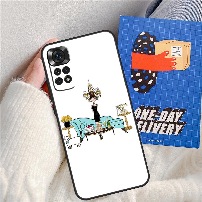 Чехол Funda New York Lady Girl для Xiaomi Redmi Note 14 Pro 13 9 10 11 12 9S 10S 11S 12S Redmi 13C 10C 12C 14C