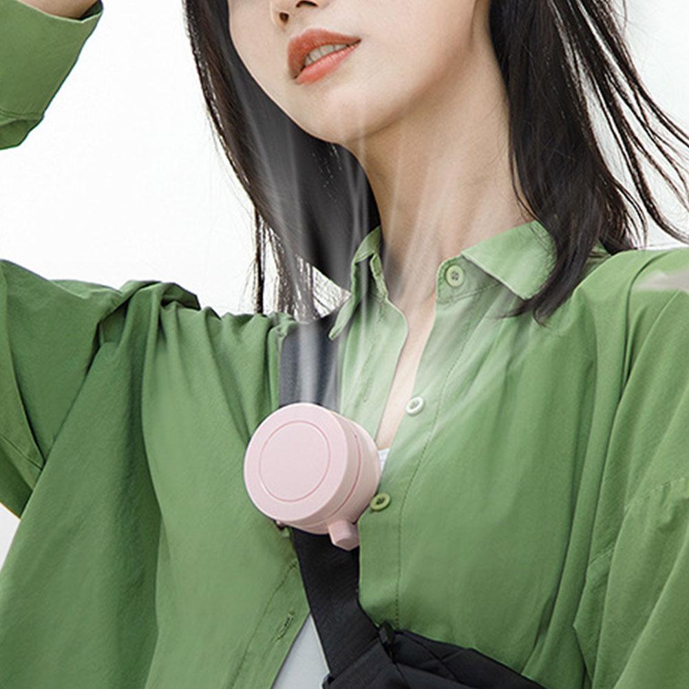 900mAh Portable Bladeless Mini Clip Fan Outdoor Handheld Air Cooling Waist Fan 3 Speeds Wind Rechargeable Electric Personal Fan