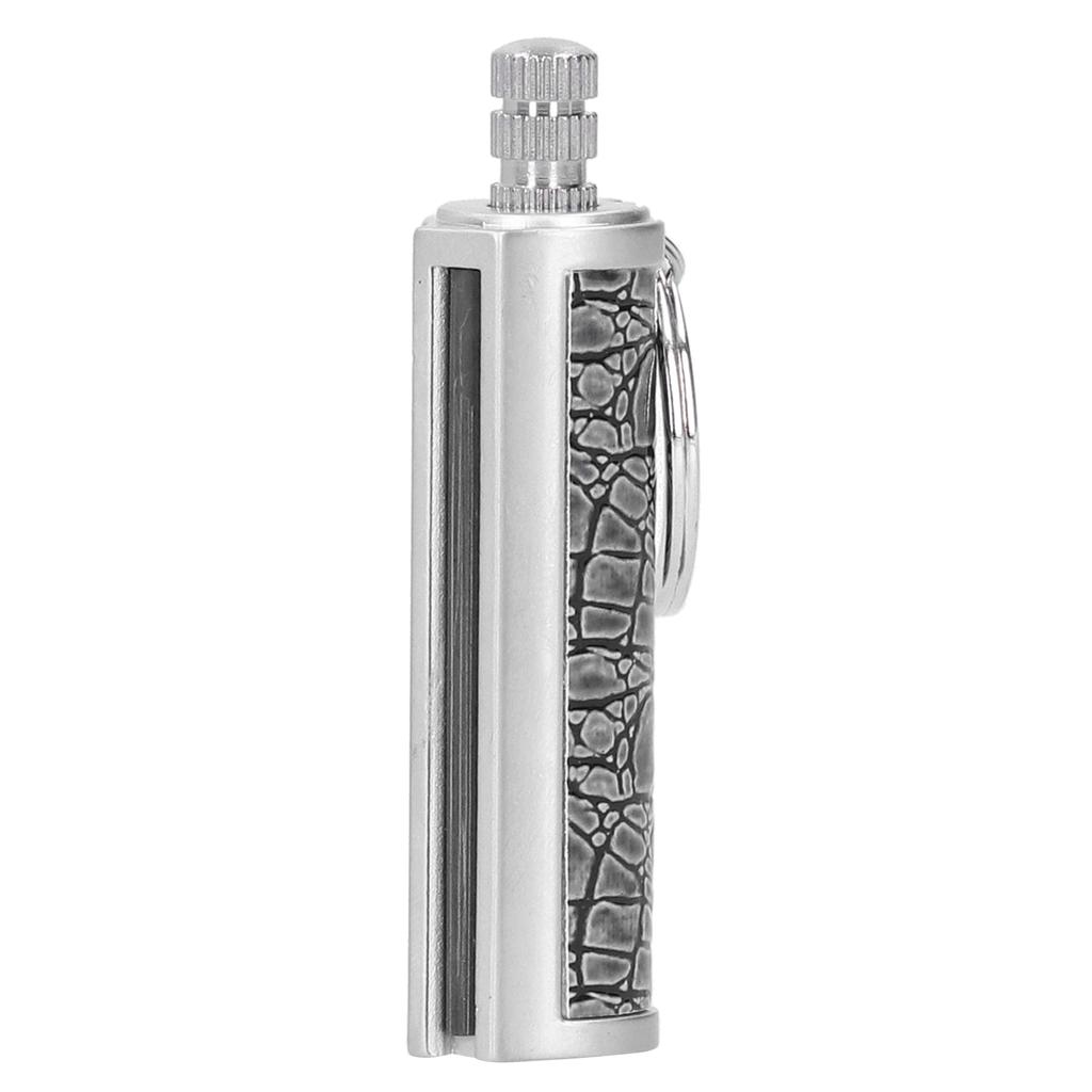 Зажигалка для сигарет, спичка, керосиновая зажигалка, водонепроницаемая, для улицы, винтажная, брелок, серый