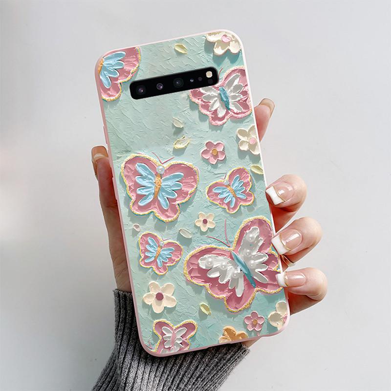 Для Samsung S10 5G Чехол Милый Мультяшный Мягкий Силикон Матовый Тонкий Защитный Чехол для Телефона Для Samsung Galaxy S10 5G G977N Чехол Coque