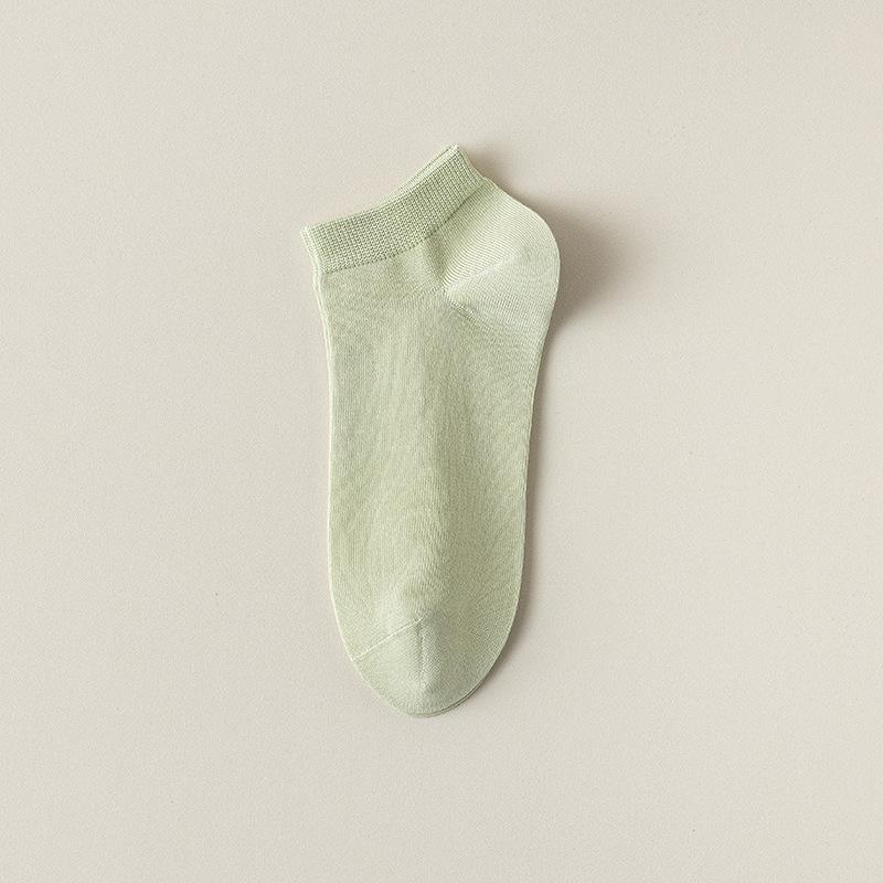 Women's Summer Cotton Ankle Socks - Breathable, Sweat-Absorbent, Boneless Design for Spring and Autumn Sports.