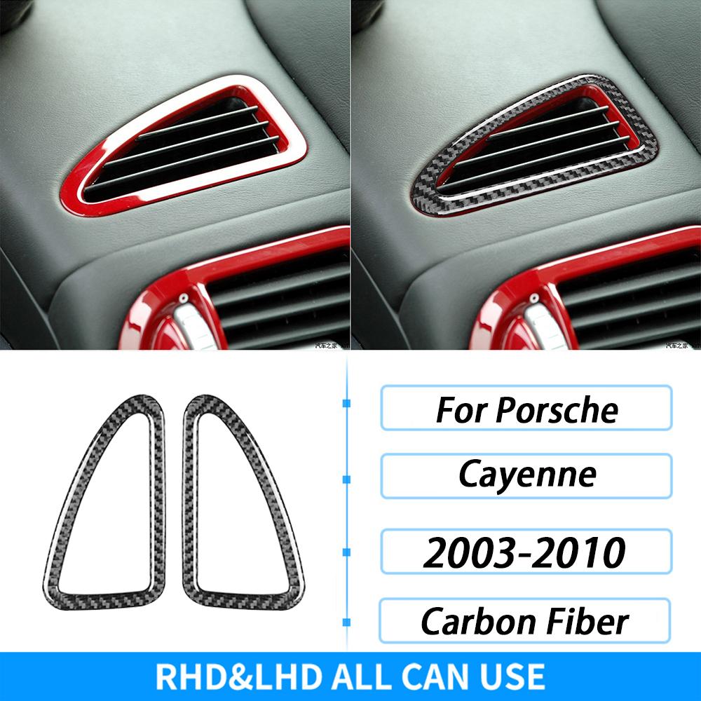 For Porsche Cayenne Sport SUV 2003-2010 Carbon Fiber Gear Shift Air Outlet Trim Set Car Interior Decoration Accessories Sticker