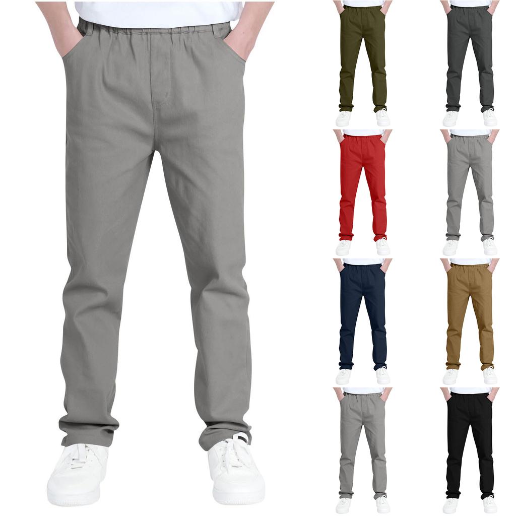 Модные детские повседневные спортивные комбинезоны, повседневные брюки для мальчиков и девочек, эластичные брюки с несколькими карманами