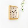 KATOMOKU Muku Clock 19 Oak Wall Clock with Continuous Second Hand, km-133OA, 280mm x 220mm (Radio-Controlled Clock)