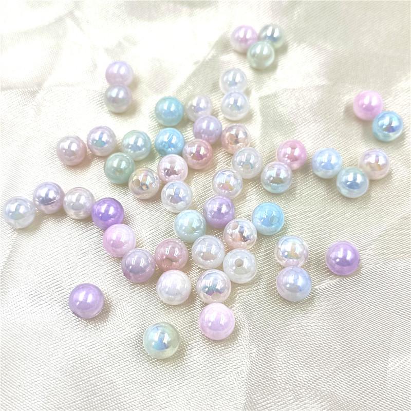 Двухцветные 50 шт. Модные 8/10 мм аксессуары ручной работы ожерелье серьги браслет AB цвета бисерный материал круглые бусины бусины