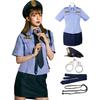 Brightlara Halloween Cosplay Police Uniform Miniskirt Police Costume for Costume, Women, jys-001-M