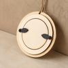 10Pcs Set Hanging Rope Round Wooden Frame 3.94in DIY Wooden Crafts  Christmas Party Decor
