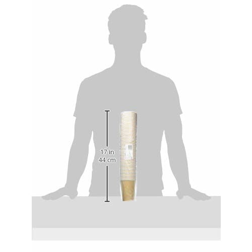 Niche Plus Cafe Size Kraft Paper Cups, 280ml, Pack of 50