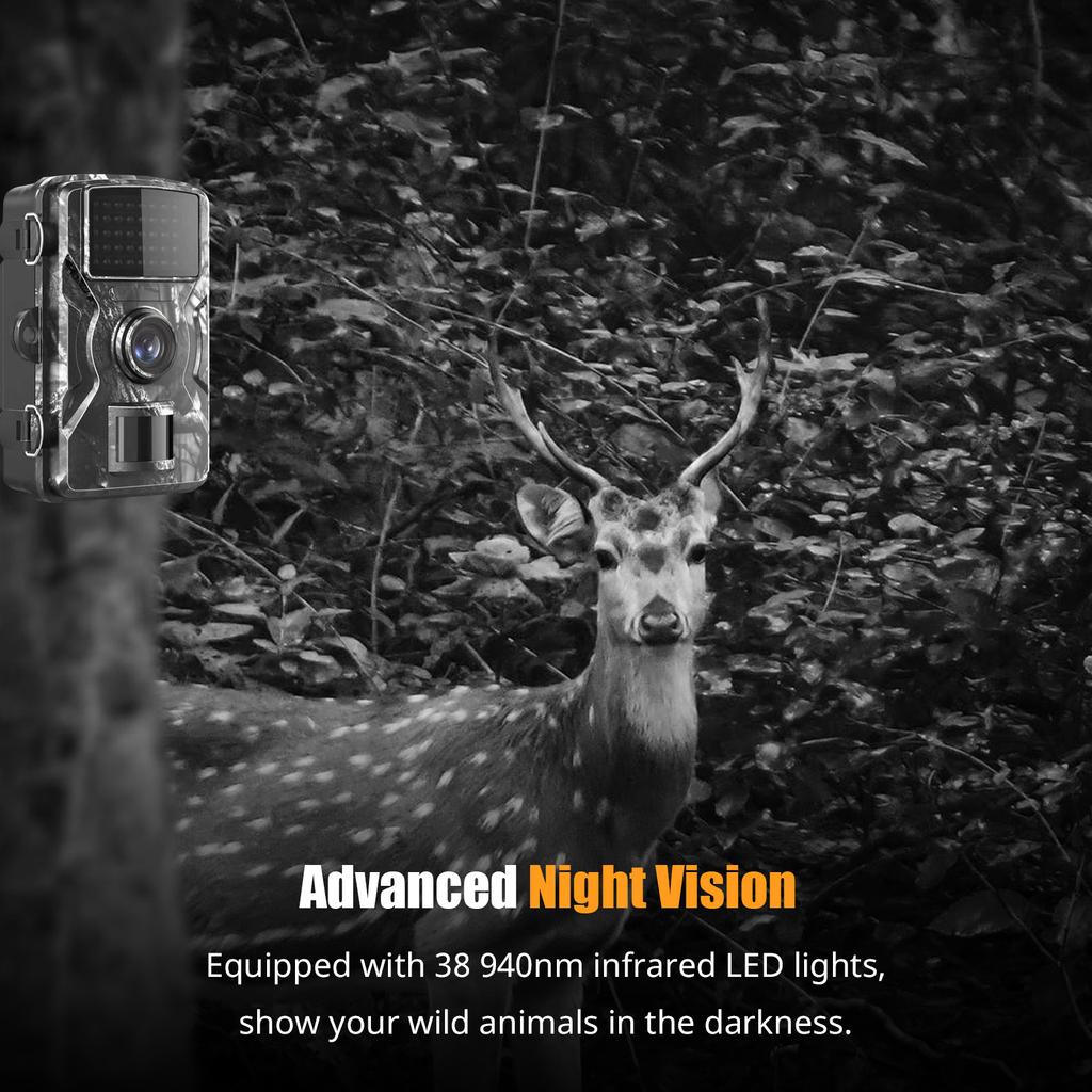 1080P Trail Game Hunting Camera With IR Night Vision, Motion Detection, IP66 Waterproof, 0.6S