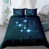 Комплект постельного белья со знаком зодиака Водолей 3D King Queen Double Full Twin Single Size Duvet Cover Pillow Case Set