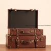 Винтажный чемодан в европейском стиле, реквизит для фотосъемки, антикварный кожаный сундук, коробка для хранения одежды, витрина модного бутика