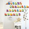 Cartoon Car Train 26 Letters Alphabet Wall Stickers for Kids Rooms Home Decor Children Wall Sticker