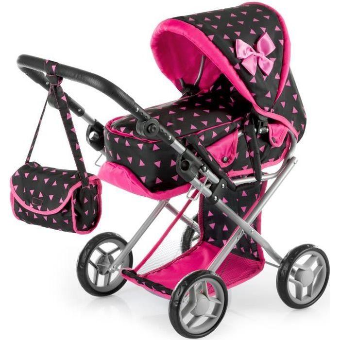 Poussette Pour Poupée - Kinderplay - KP0200R - 2 En 1 - Couleur Attrayante - Pliable
