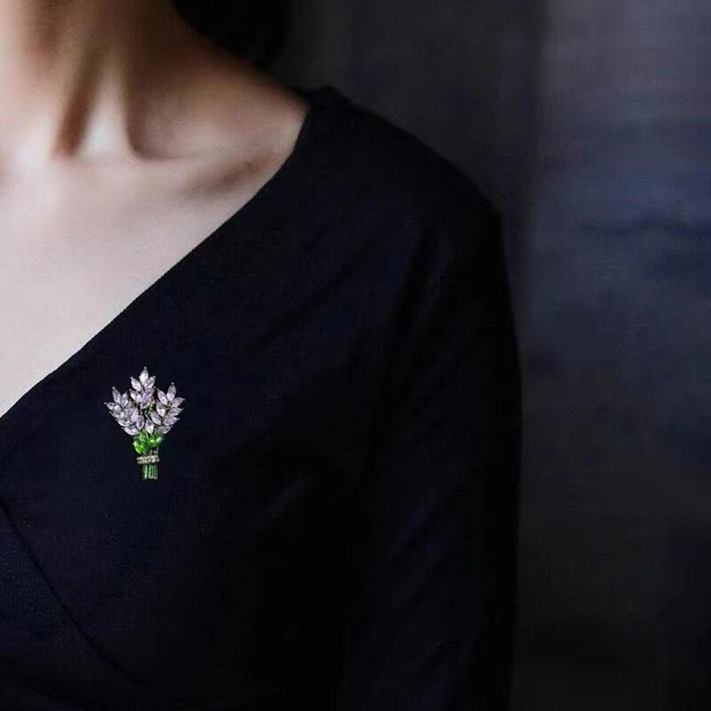 Брошь «Букет лаванды», высококачественный ретро-цветок на грудь, High-end Sense, булавка, аксессуары для одежды