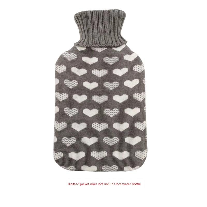 Hot Water Bottle Protective Cover, Winter Plush Cover, Cartoon Cloth Cover, Hand and Foot Warmer, Water-Filled Hot Water Bottle, Knitted Cover