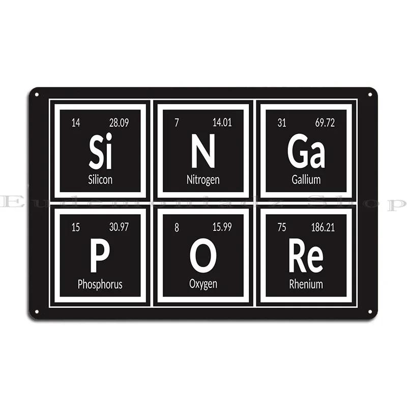 Singapore Elements Metal Sign Sign Wall Plaque Design Wall Decor Custom Tin Sign Poster