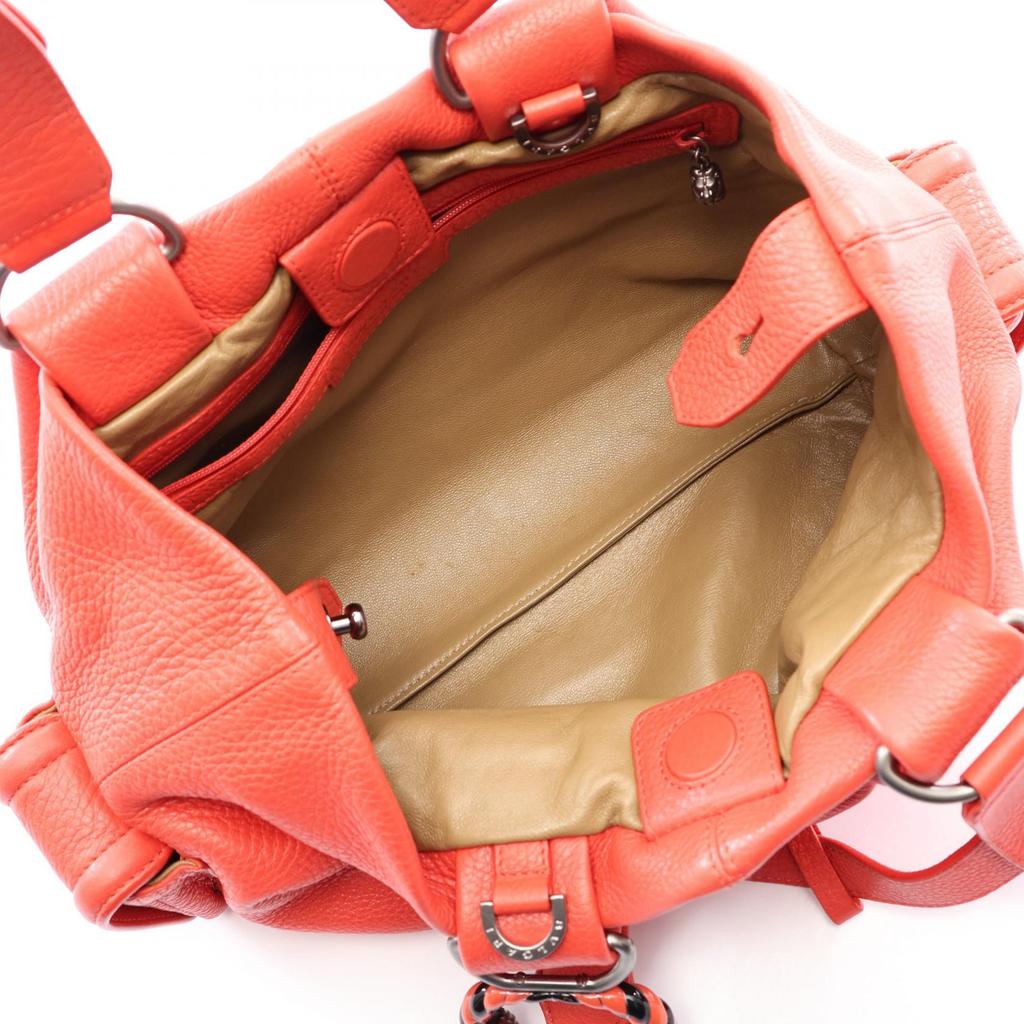 Used BVLGARI Leoni Handbag leather Pink Used Women