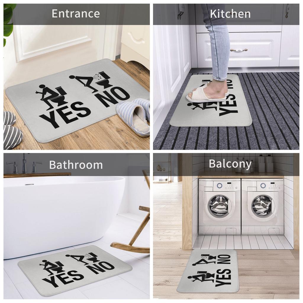 Going To The Toilet Doormat Mat Anti-Slip Kitchen Bath Toilet Rug Carpet