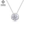 S925 Silver Necklace Moissanite Pure Pendant With Chain Silver Jewelry Platinum Plated