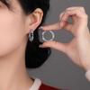 Синие Серьги Минималистичный Дизайн Роскошные Большие Круглые Конго Циркон Винтажные Элегантные Женские Серьги