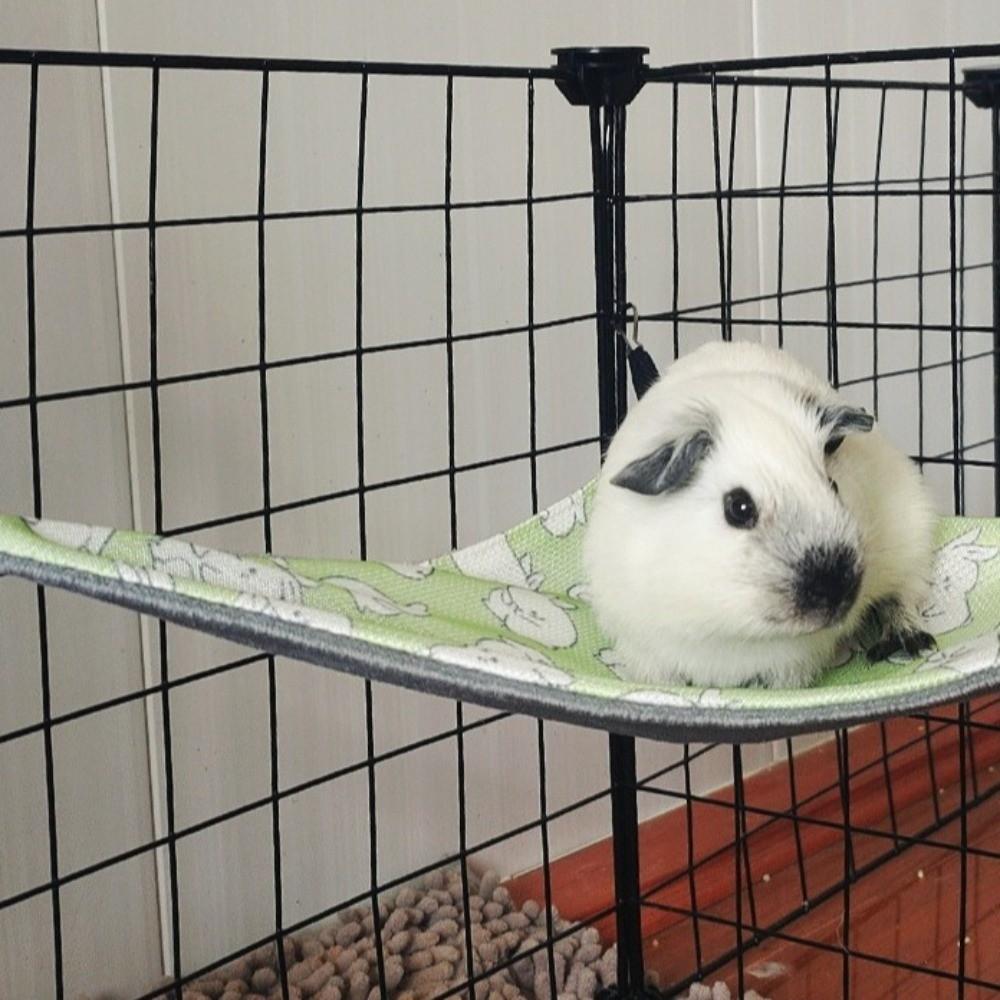 Ice Silk Cooling Hanging Bed Skin-Friendly Guinea Pig Nest Pet Hammock Nest Cage Accessory