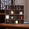 Wooden Display Shelf Teacup Cabinet Home Decor Multi Layer Multifunctional Storage Rack Divided Box