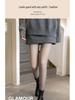 2 пары серых искусственных прозрачных колготок Stewardess - Plus Velvet, прозрачные для кожи, на все времена года