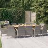 Day and Night - Day and Night 13-piece Garden Dining Set with Gray Cushions