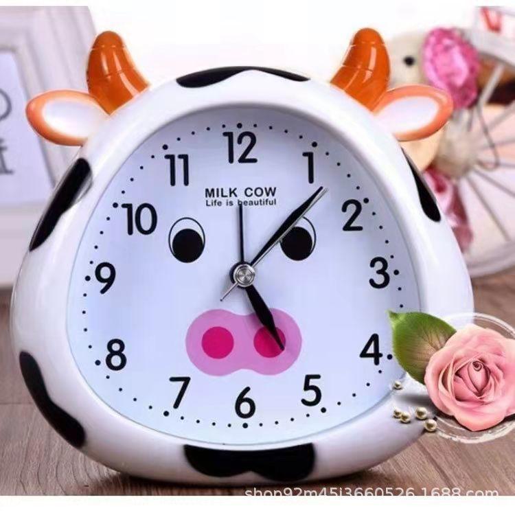 Cartoon student cute learning alarm clock fashionable children bedside modern simple home ornament get up clock household