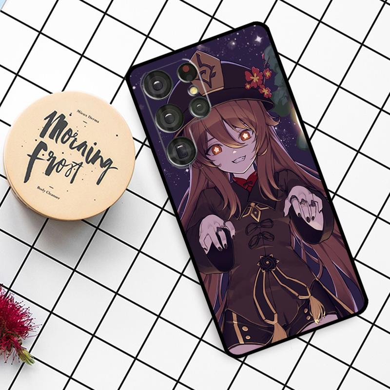 Чехол Genshin Impact Ху Тао HuTao для Samsung Galaxy S24 FE S20 FE S21 S22 S23 S24 S25 Ultra S9 S10 S25 Plus