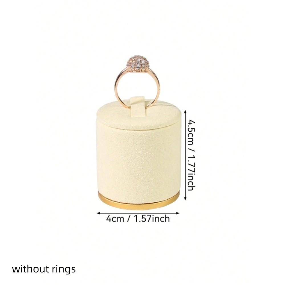 New ultra-fiber Ring Display Stand Jewelry Storage Metal Base Jewelry Tower High and Low Desktop Rings Display Rack