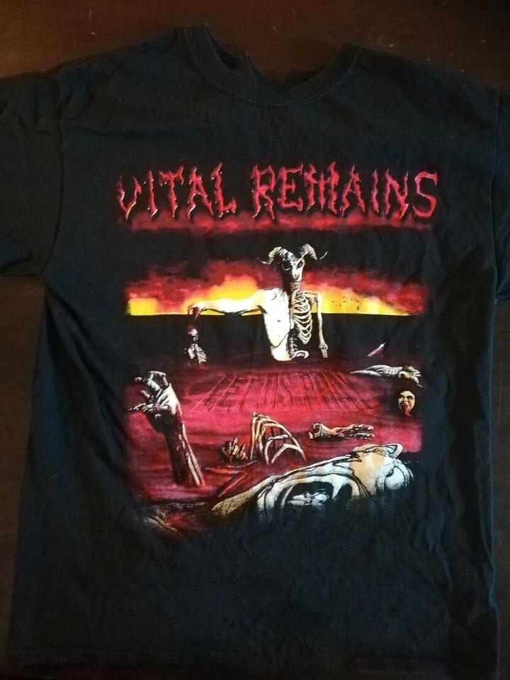 Футболка Vital Remains Let Us Pray Альбом Унисекс Хлопковая Футболка Все Размеры от S до 5XL UU27
